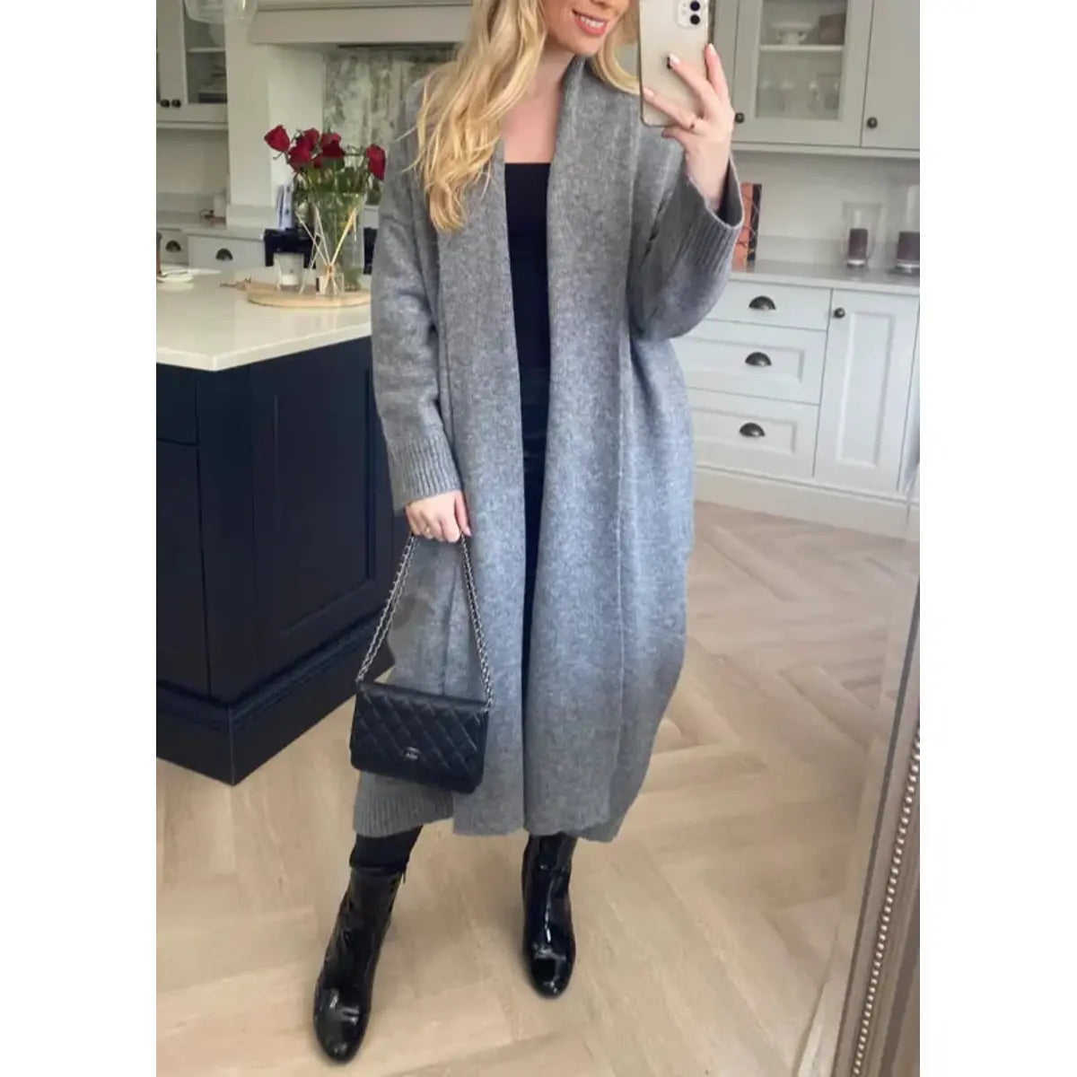 Sachna Long Wool Cardigan