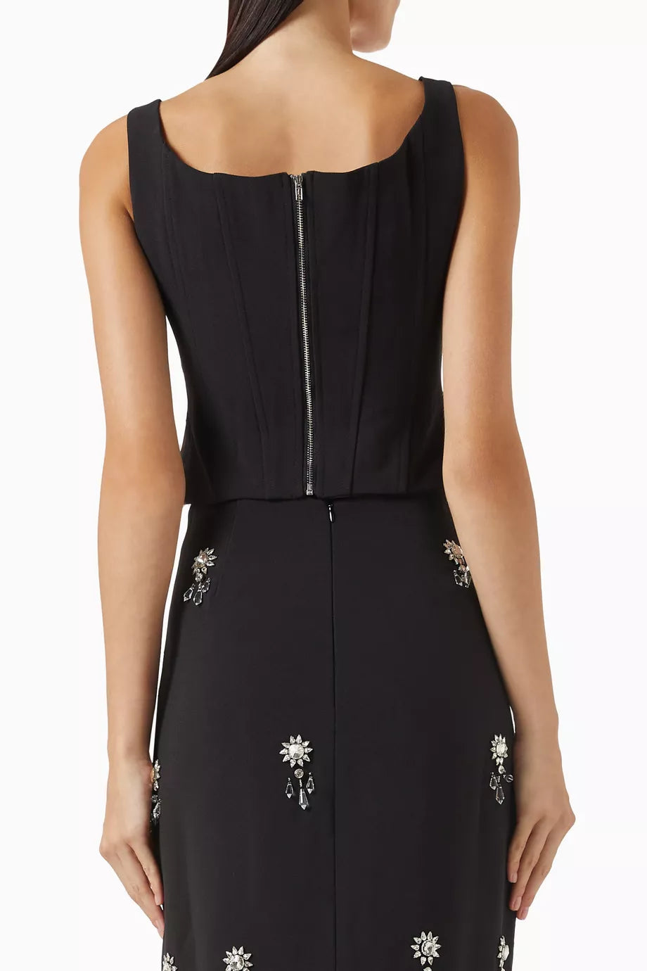 Dianara Rhinestone Tops & Skirt