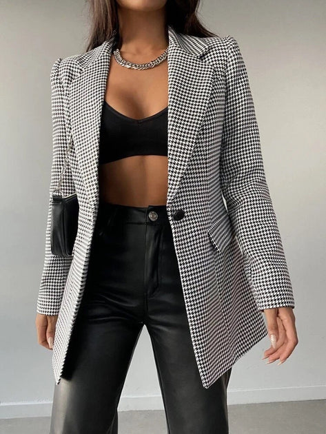 Stefania Black & White Blazer