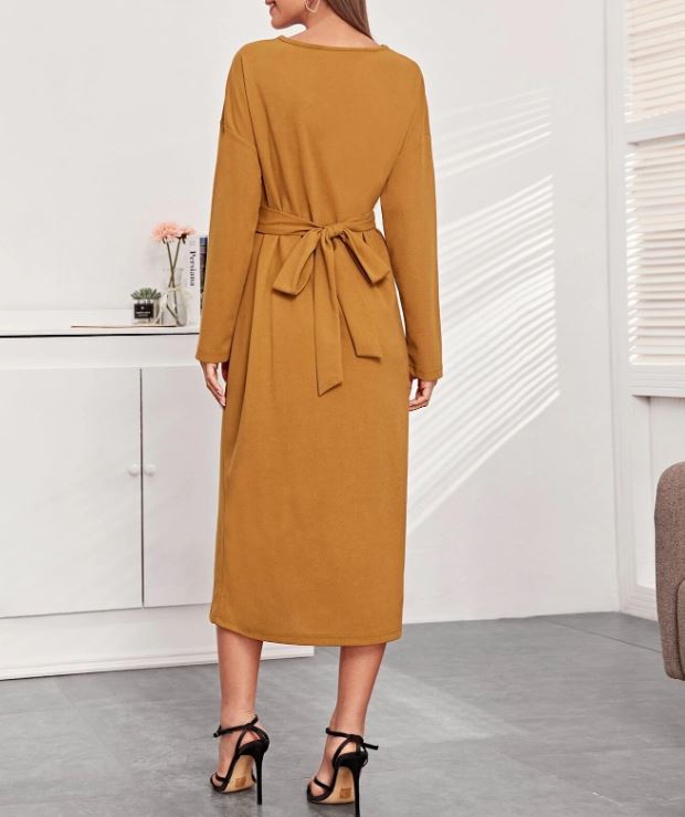 Cara Wrap Belted Dress