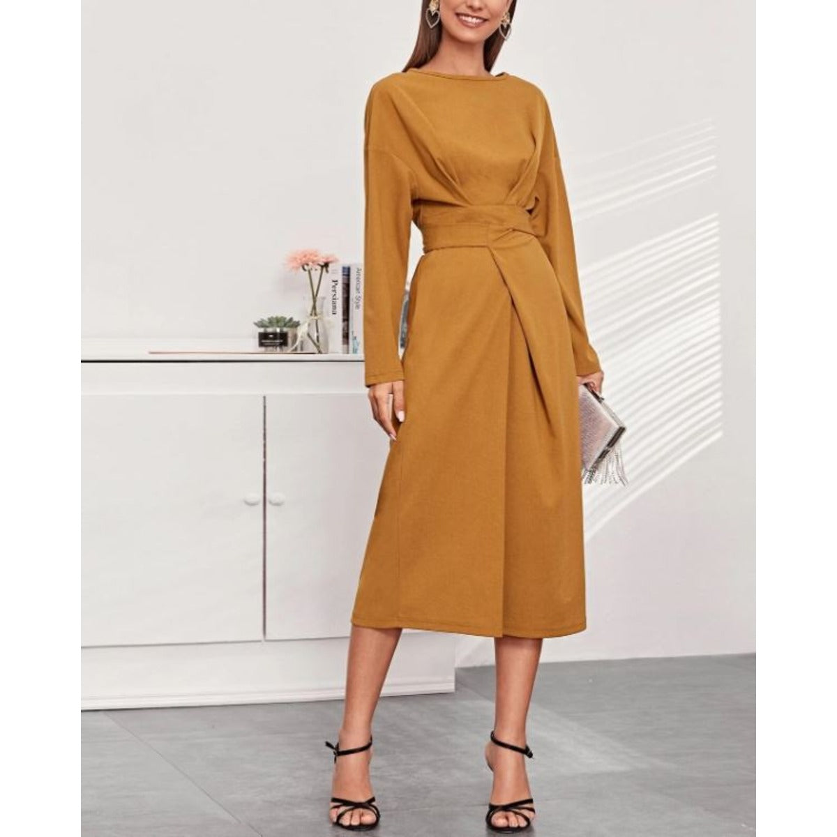 Cara Wrap Belted Dress