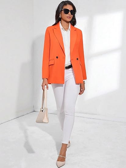 Eleanor Orange Blazer