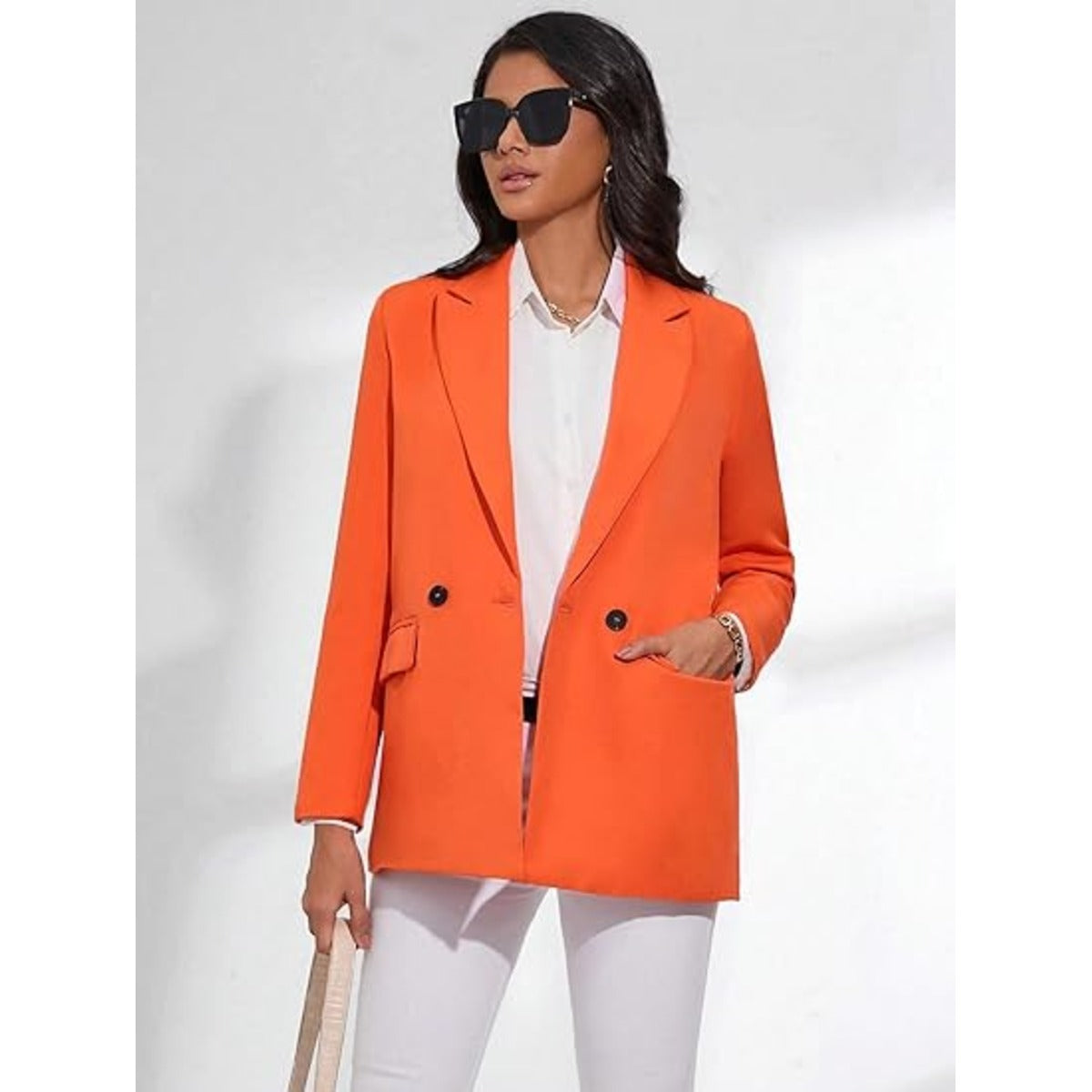 Eleanor Orange Blazer