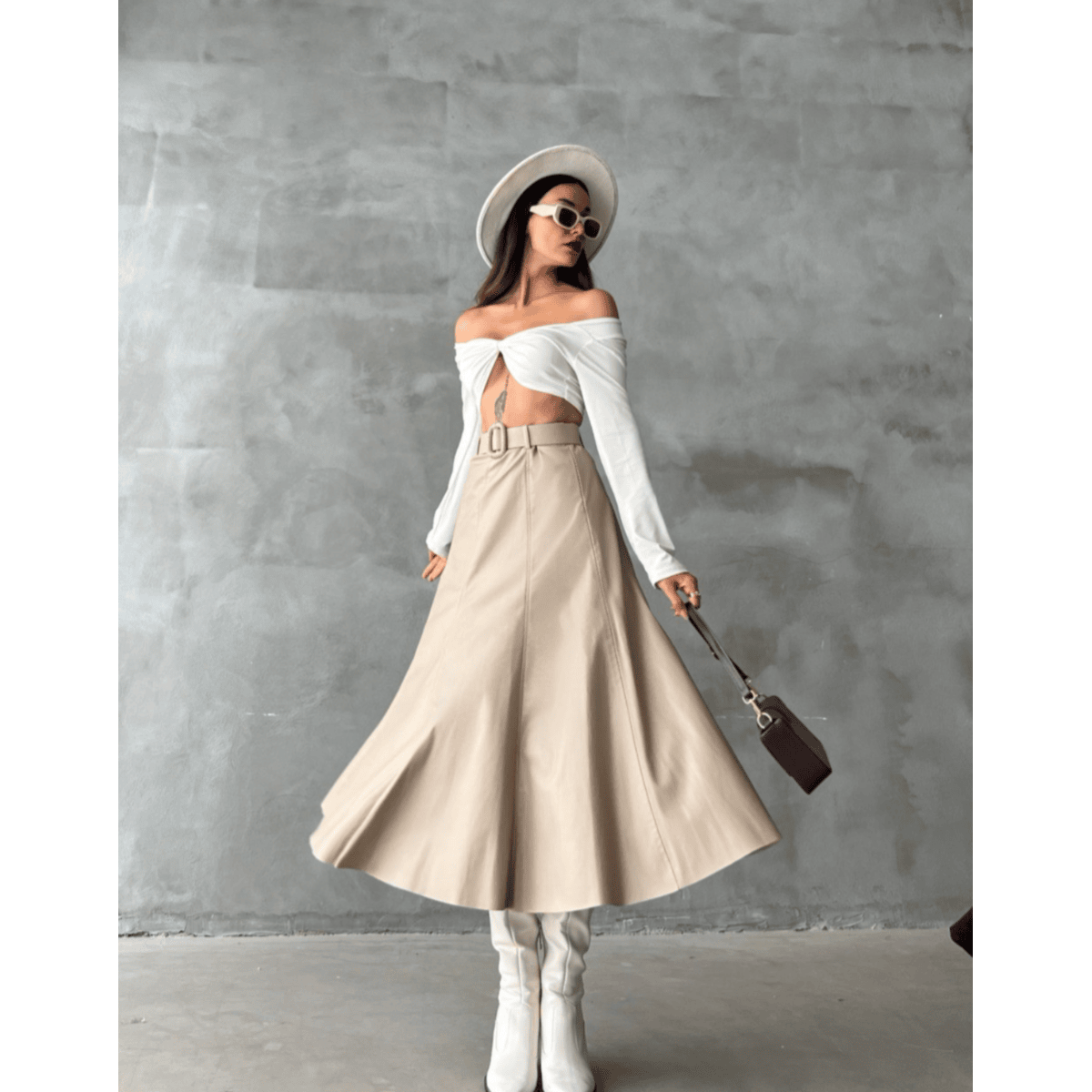 Nancy Faux Leather Skirts