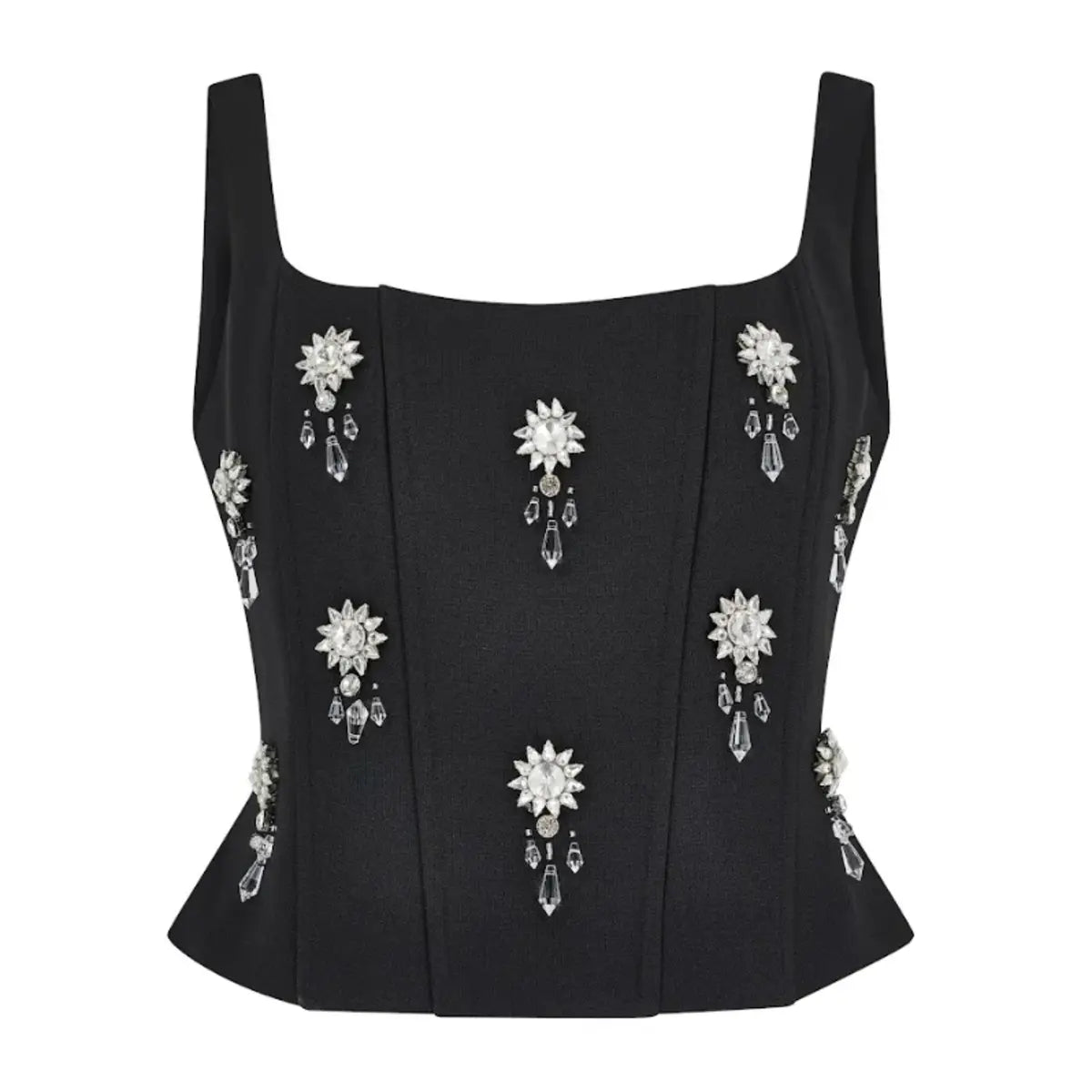 Dianara Rhinestone Tops & Skirt