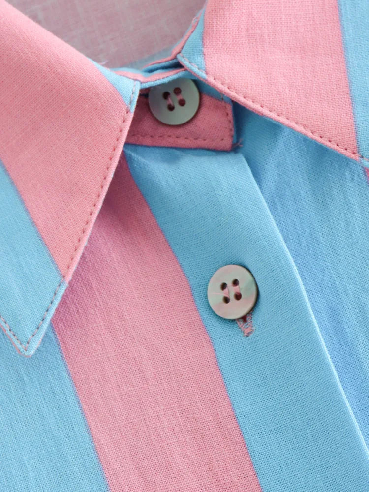 Rebecca Striped Linen Shirt