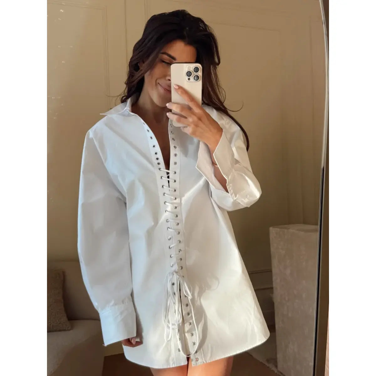 Veena Lace-Up Shirt