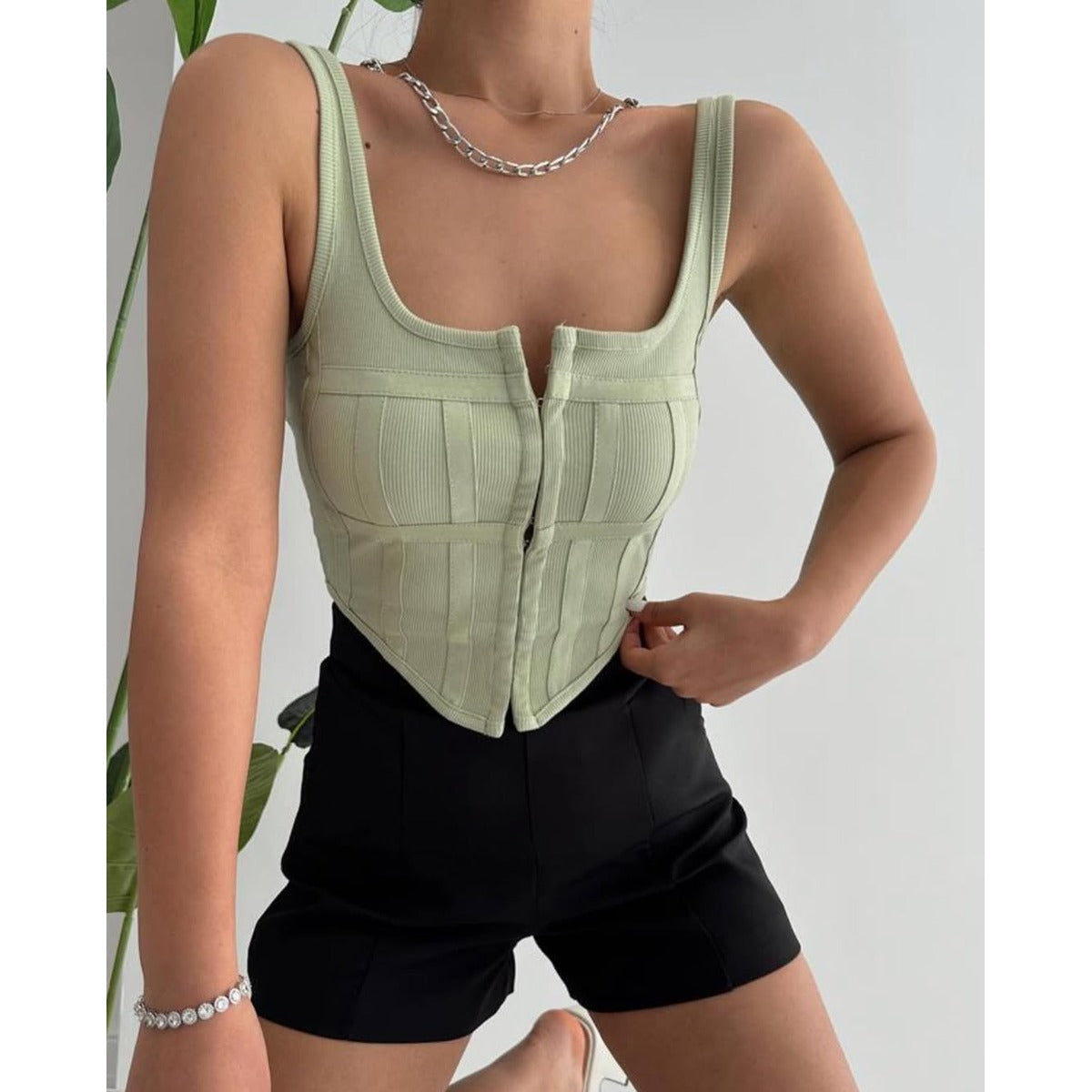 Rosetta Hook and Eye Corset Top