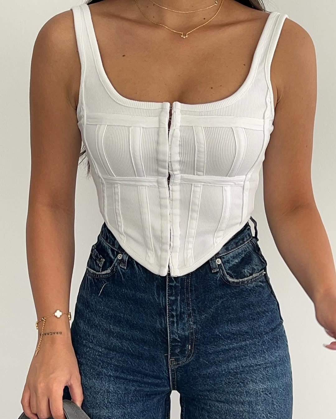 Rosetta Hook and Eye Corset Top - Pinkfig Boutique