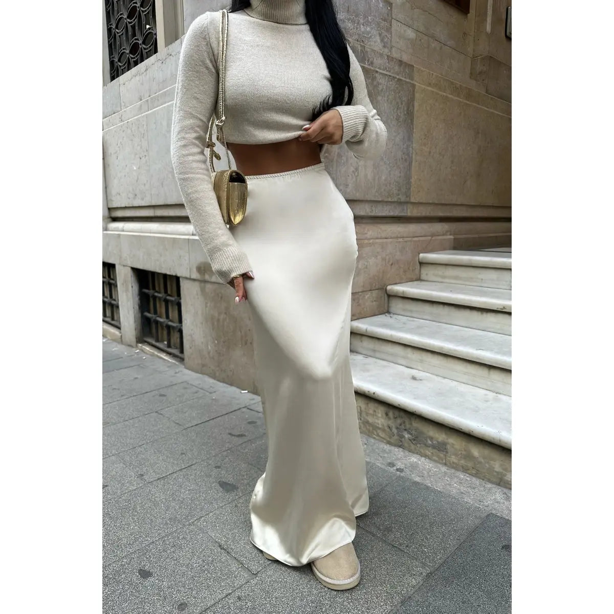 Dorothy Satin High-Waisted Skirts