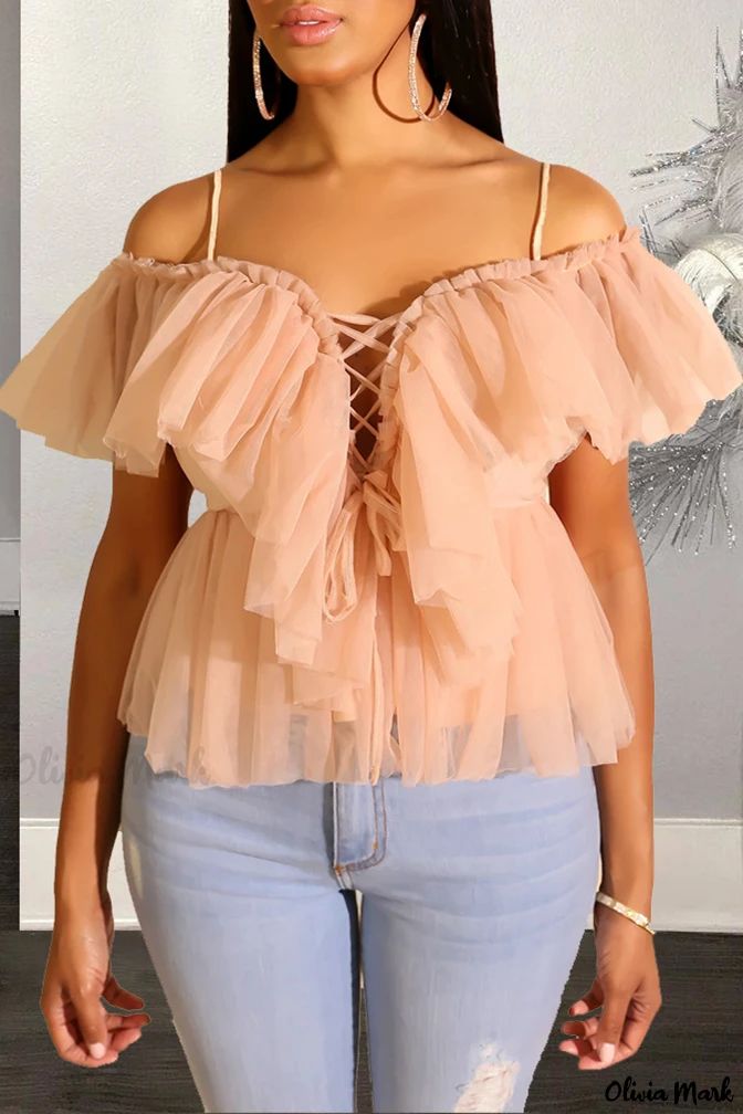 Haley Mesh Ruffle Shirt