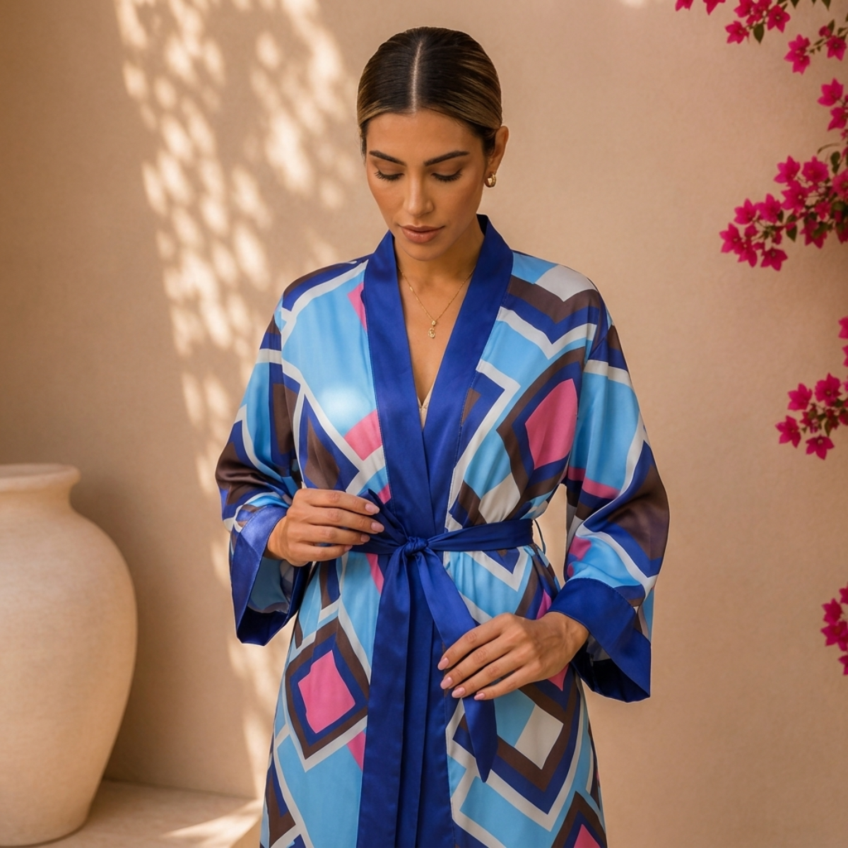 Lucinda Kimono Satin Set