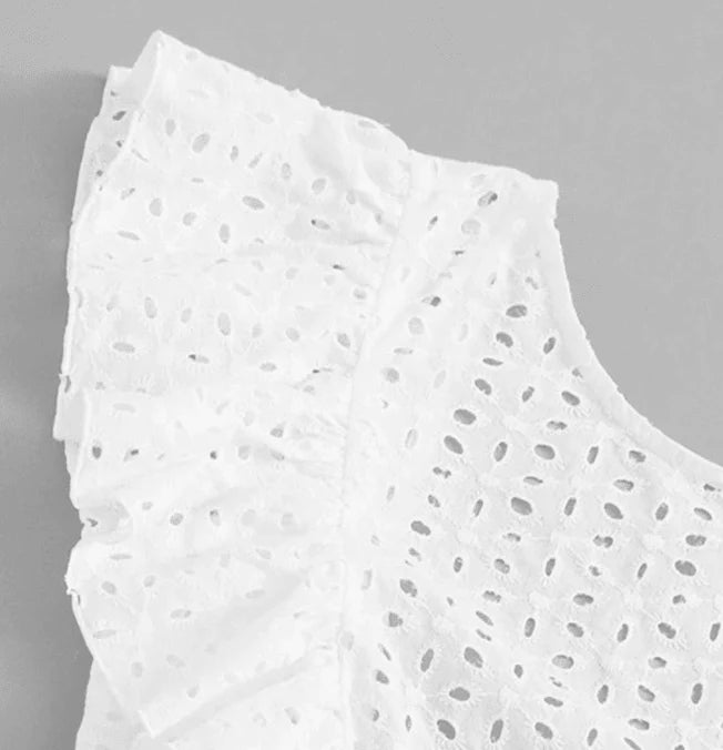 Joyce Eyelet Top and Mini Skirt