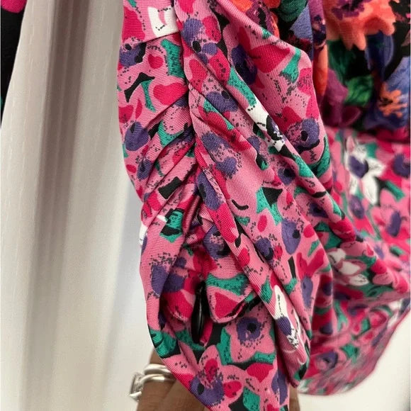 Norma Floral Print Crop Blouse