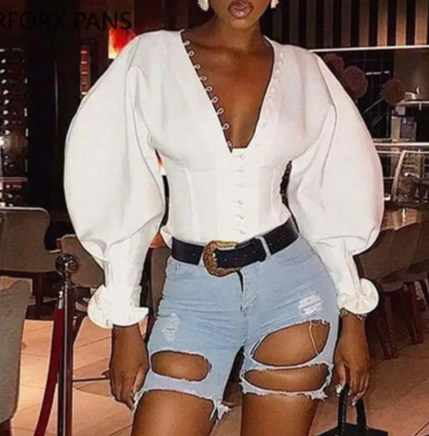 Candida Lantern Sleeve Shirt