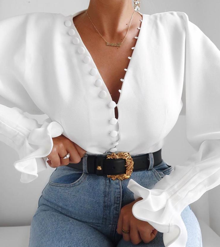 Candida Lantern Sleeve Shirt
