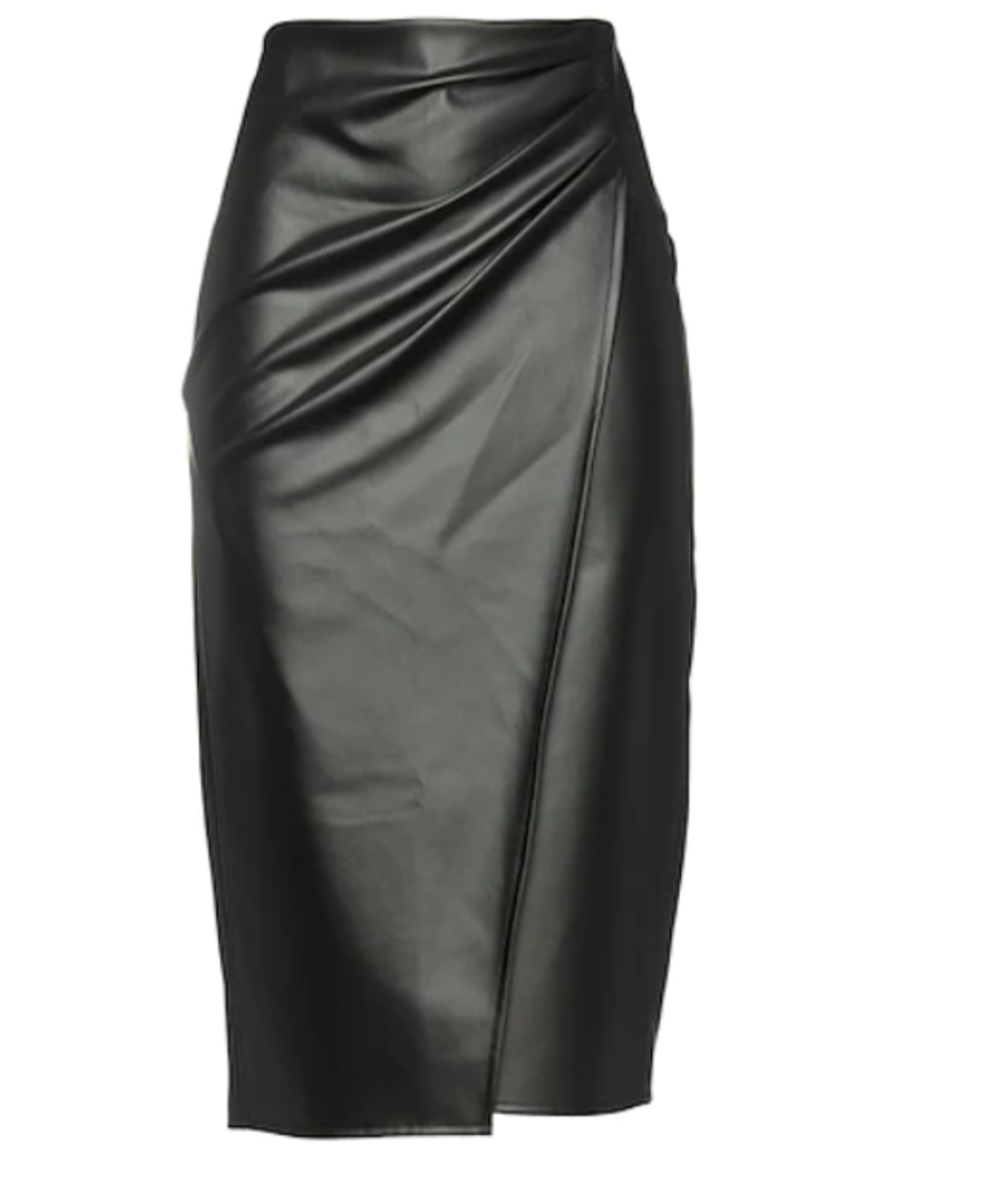 Sherita Leather Draped Skirt