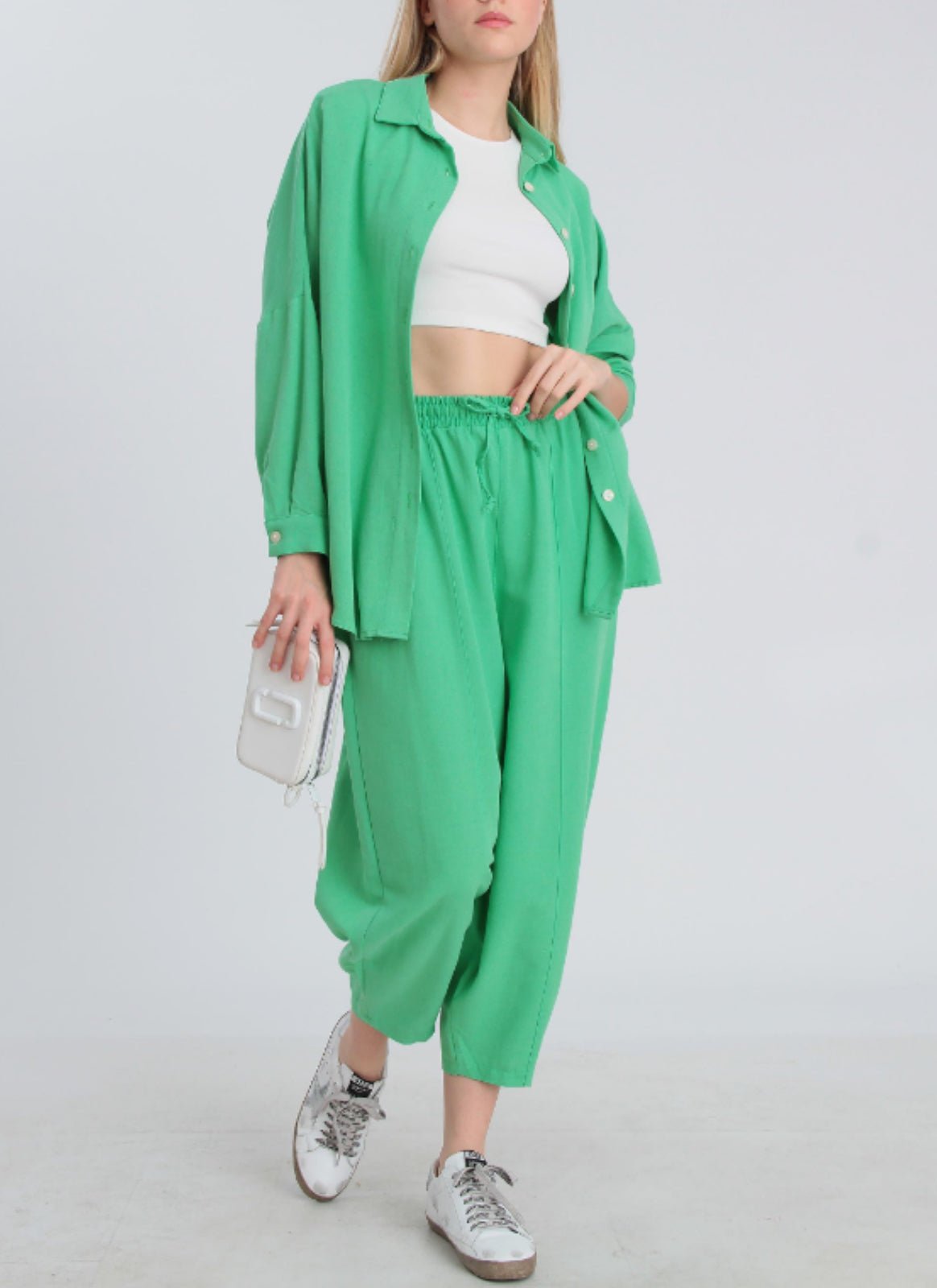 Winona Linen Shirt and Baggy Pants Set