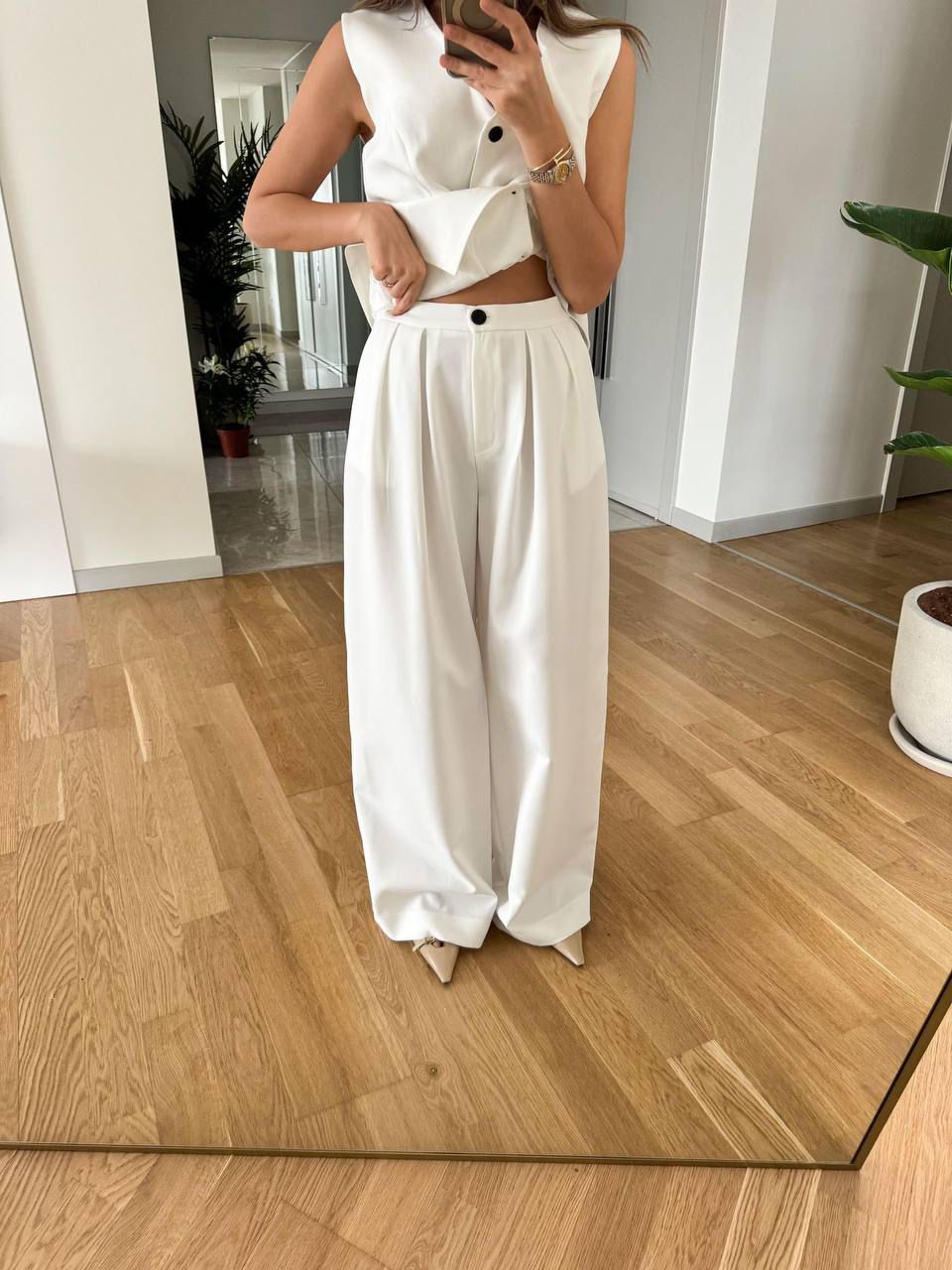 Larissa Vest and Wide Leg Pants Set