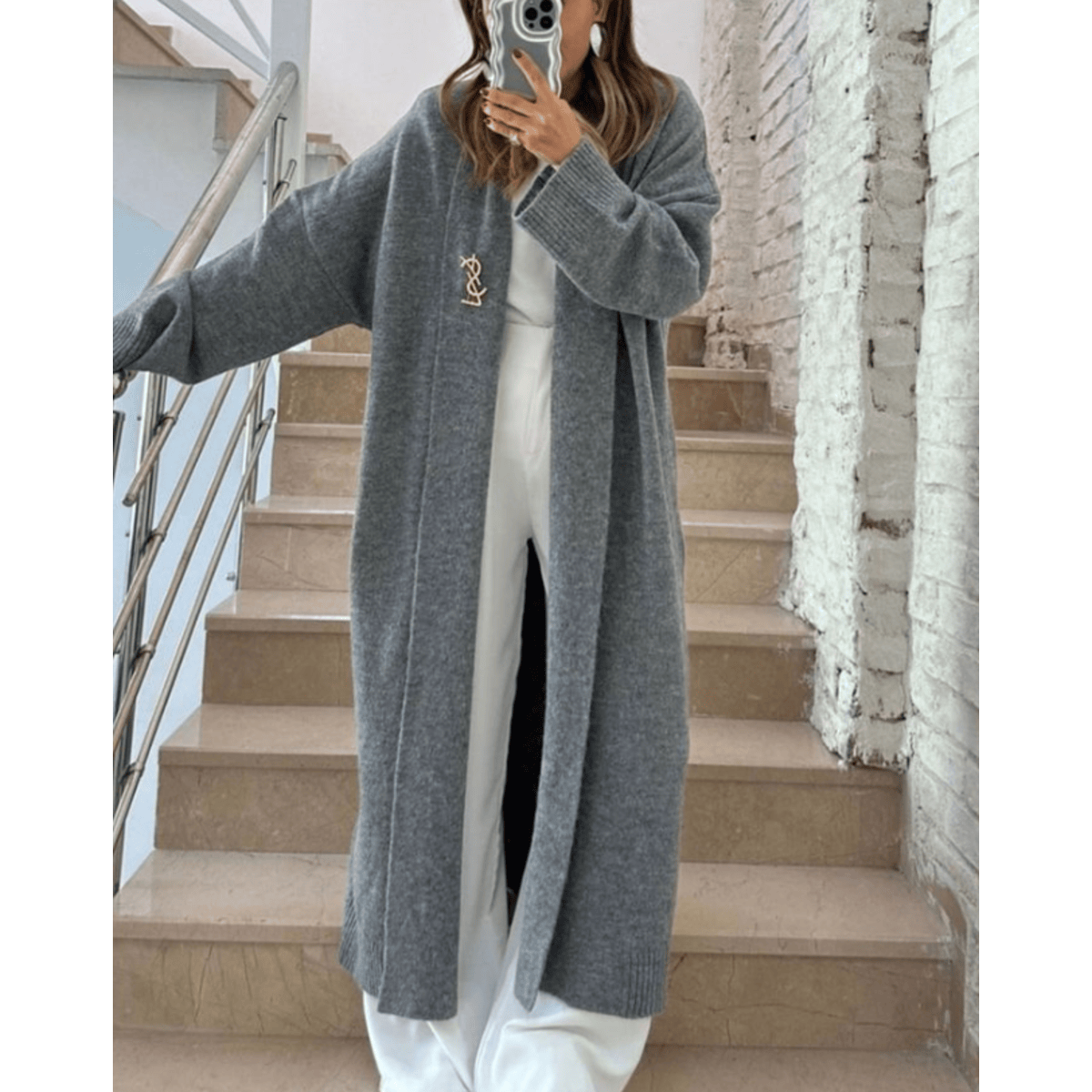 Sachna Long Wool Cardigan