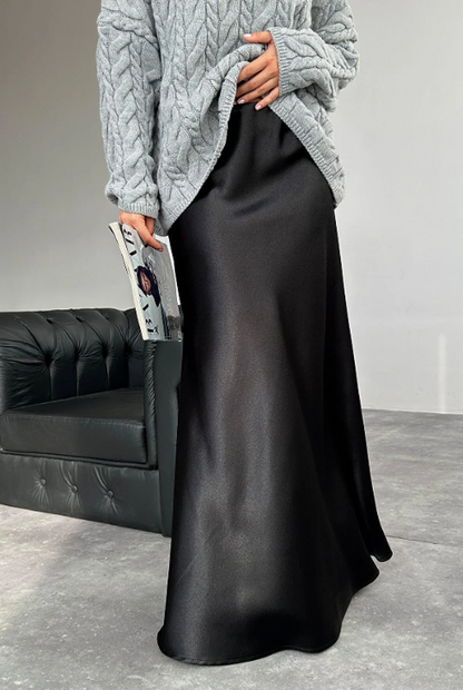 Leonora Satin Long Skirt