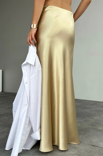 Leonora Satin Long Skirt