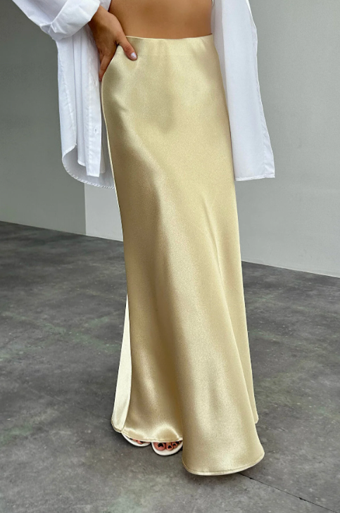 Leonora Satin Long Skirt