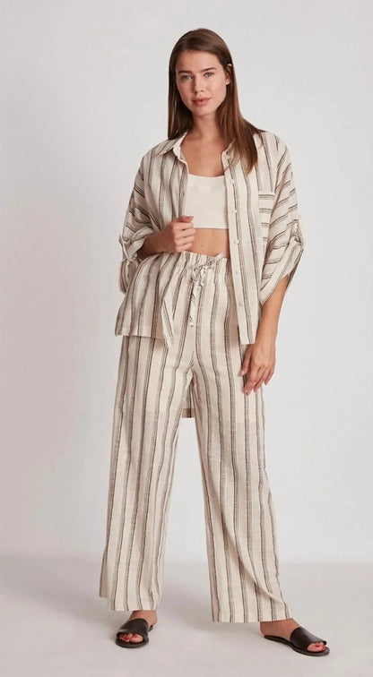 Matilda Linen Striped Set