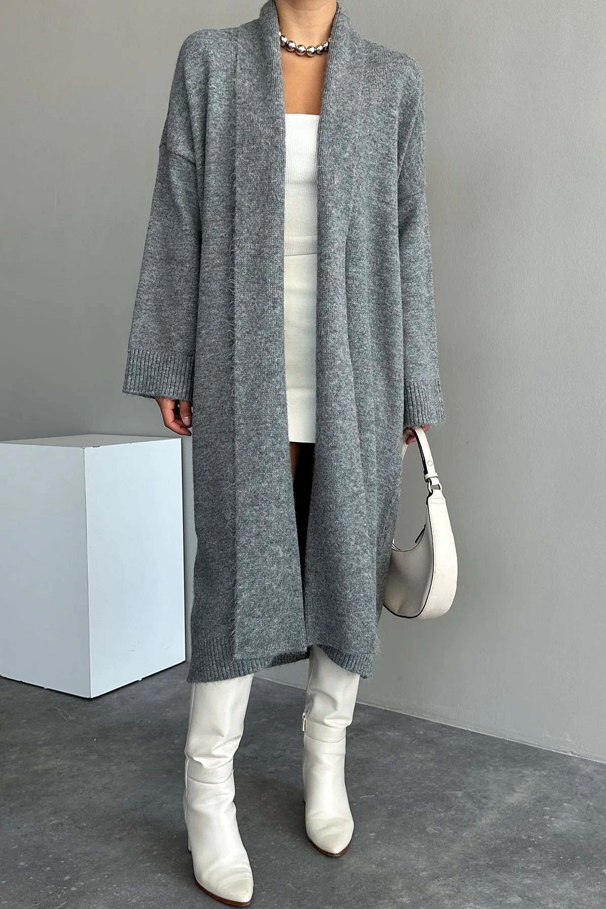 Sachna Long Wool Cardigan