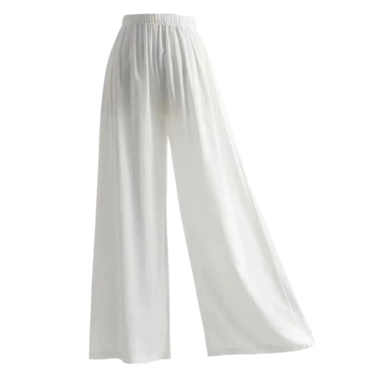 Rhonda White Wide Leg Linen Trouser