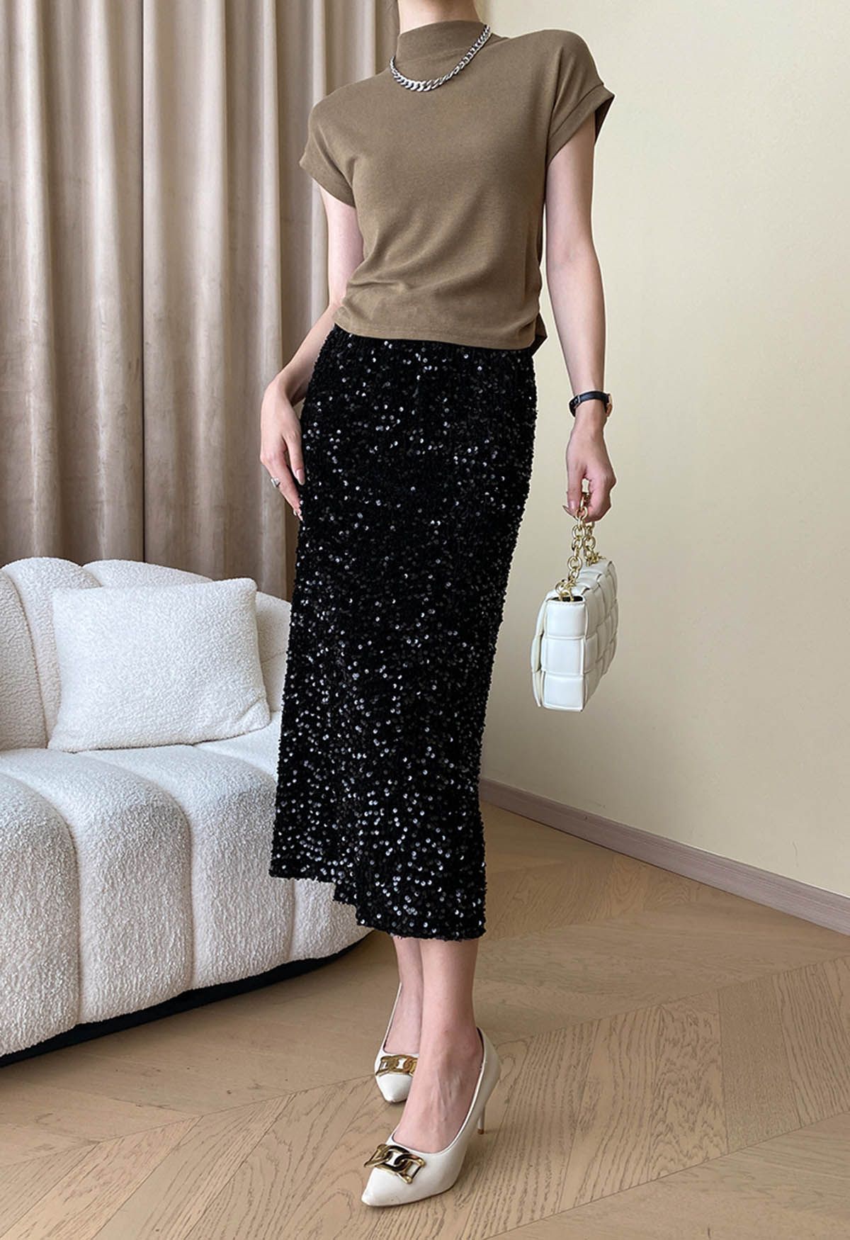 Sabina Sequins Skirt