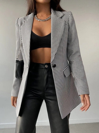 Stefania Black & White Blazer