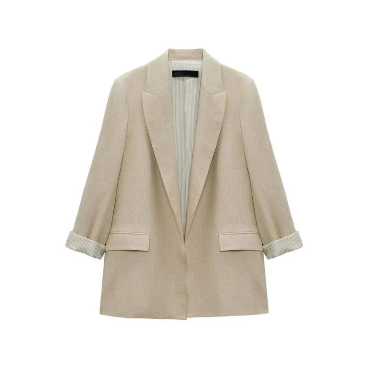 Dorothy Linen Folded Sleeve Blazer