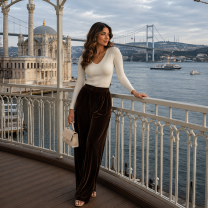 Amber Velvet Trouser
