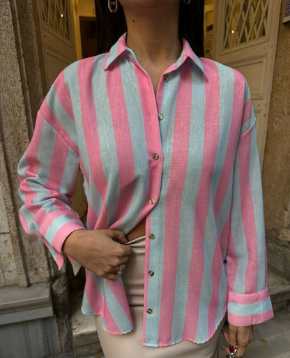 Rebecca Striped Linen Shirt