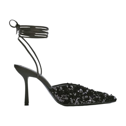 Xanthia Sequins Pointed Sandals