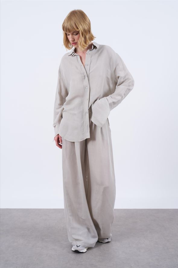 Penelope Linen Shirt and Pants Set