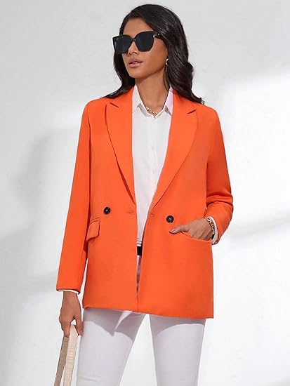 Eleanor Orange Blazer