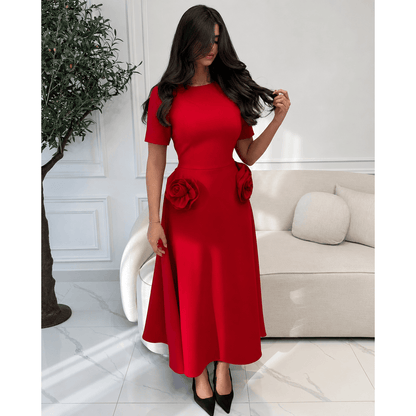 Dahlia Midi Flower Dress