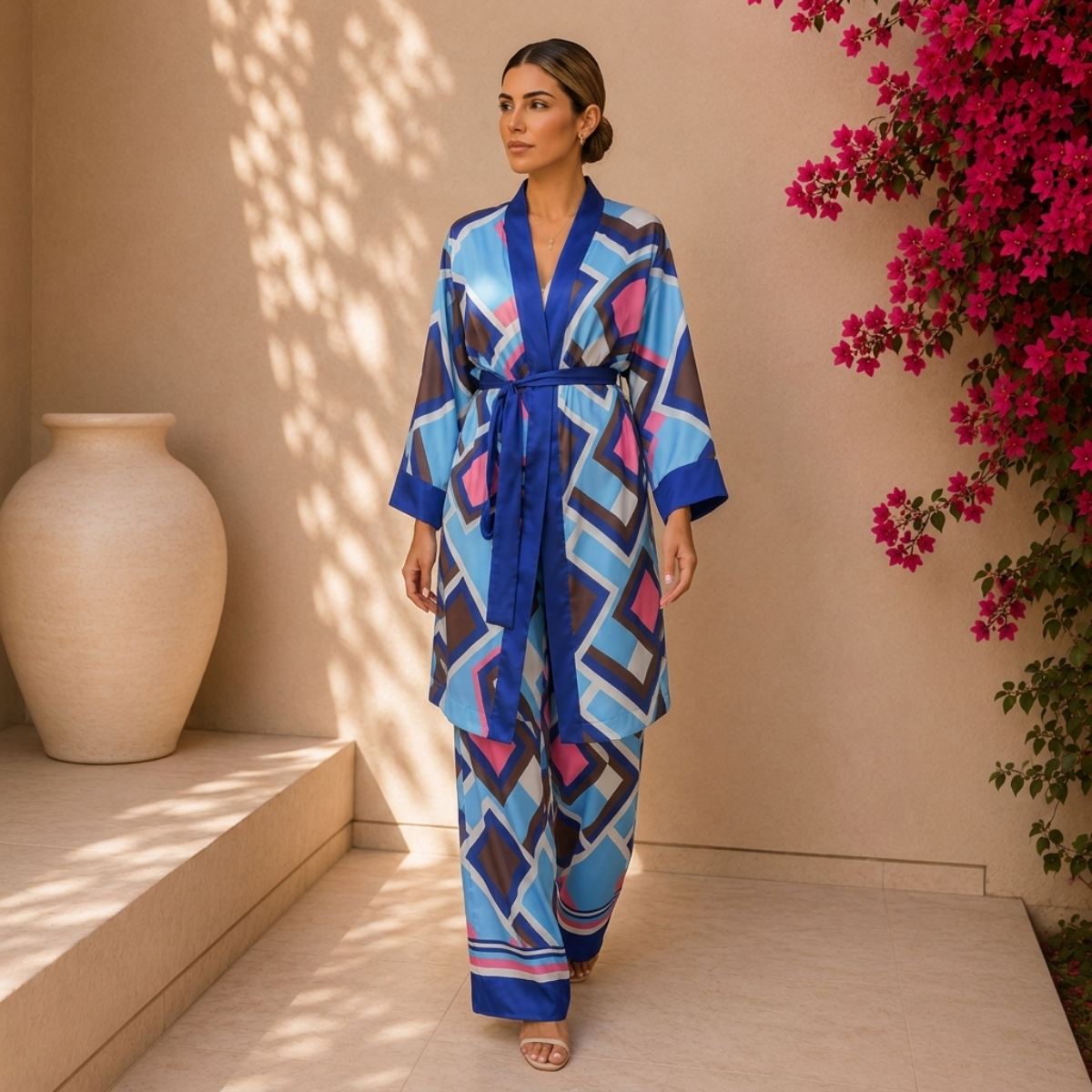 Lucinda Kimono Satin Set