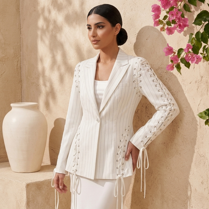 Cresilda Lace-up Blazer
