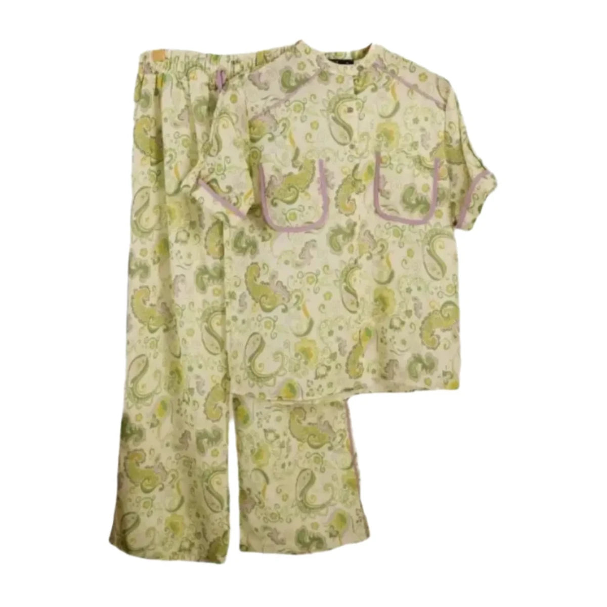 Patricia Flower Print Linen Set