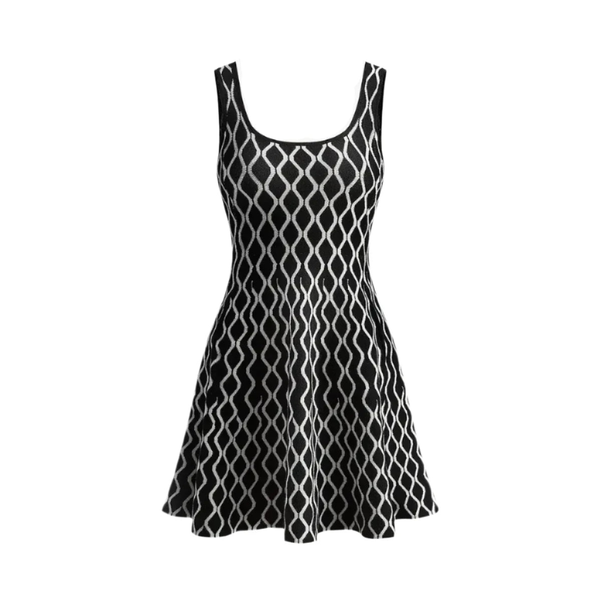 Babette Black & White Geometric Dress