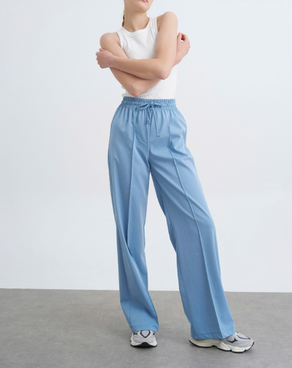 Darina Elastic Waist Linen Trousers