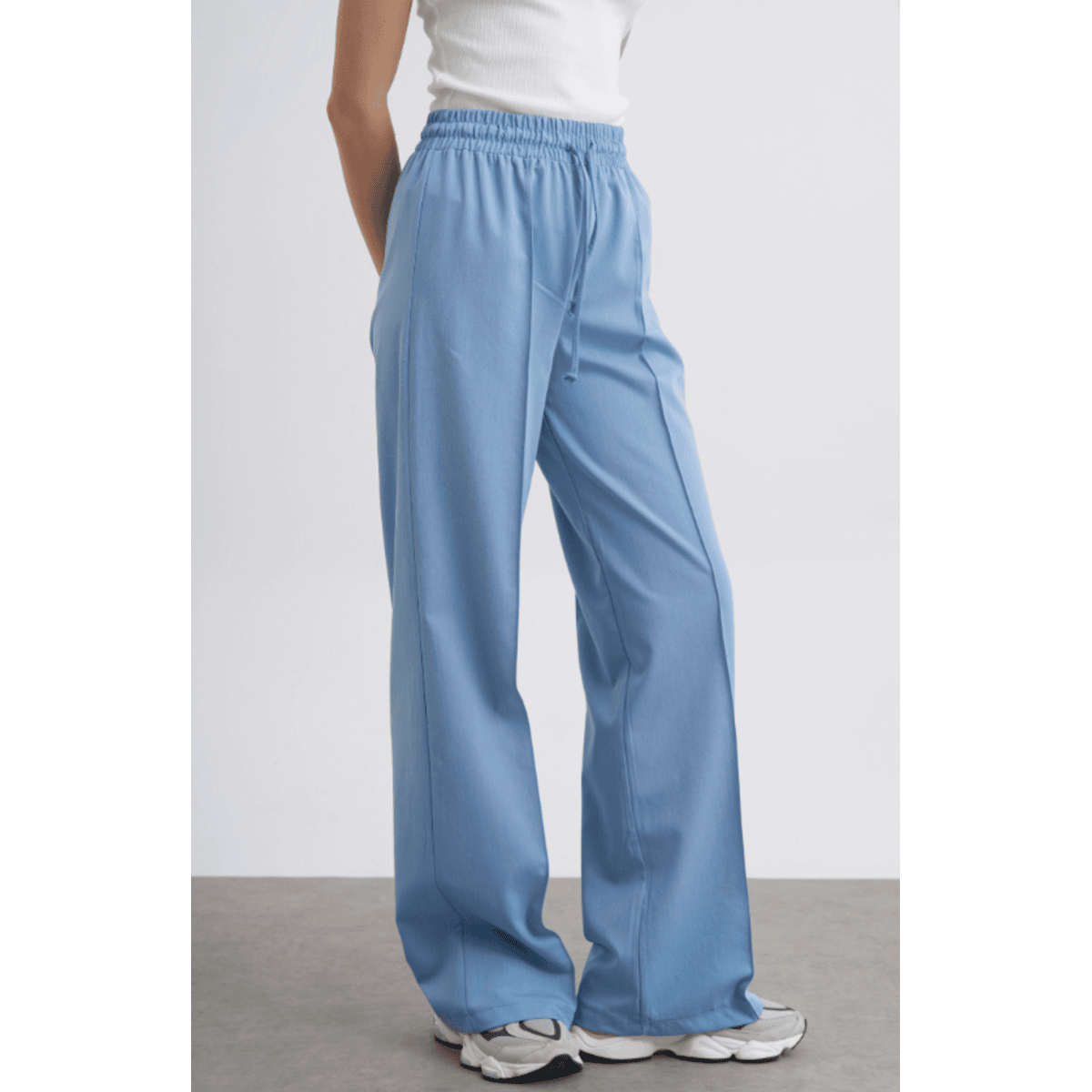 Darina Elastic Waist Linen Trousers