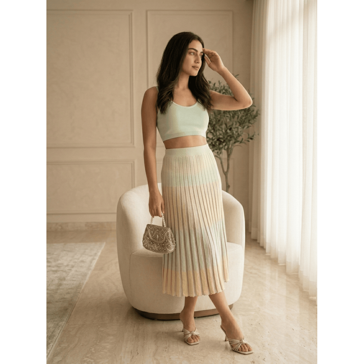 Judy Contrast Skirt
