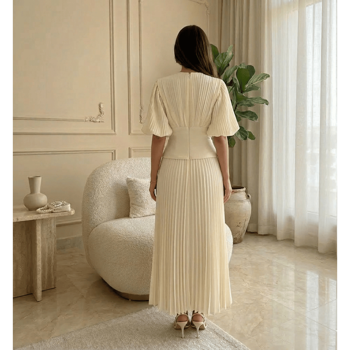 Edda Pleated Dress