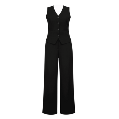 Larissa Vest and Wide Leg Pants Set
