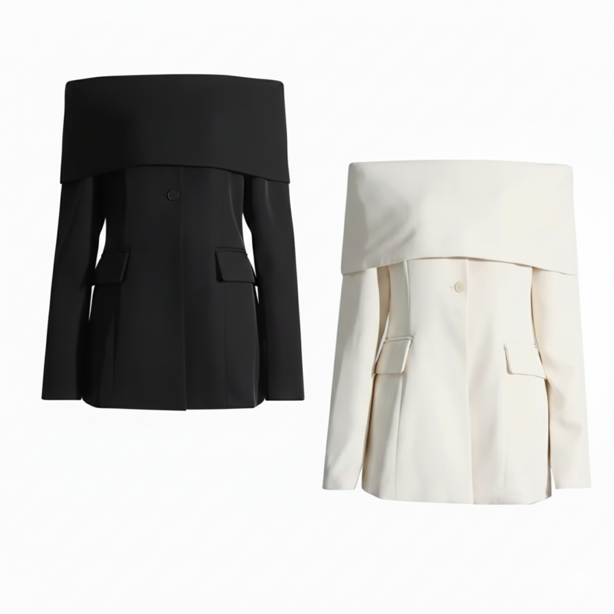 Claudia Chic Off Shoulder Blazer