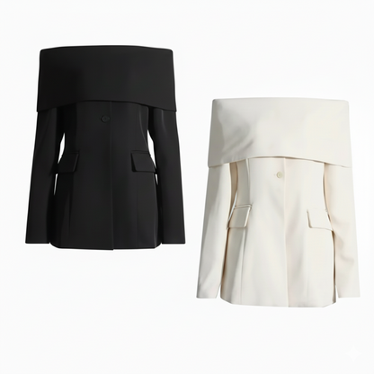 Claudia Chic Off Shoulder Blazer